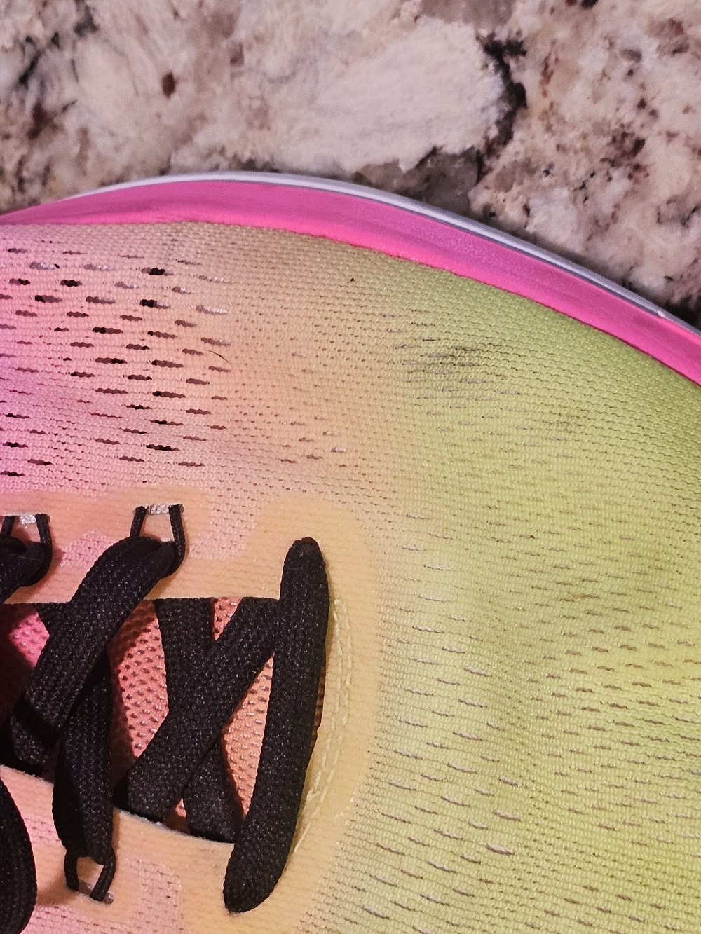 Nike Mens Flex 2016 RN Running Shoes in Neon Pink and Yellow Gradient - Picture 8 of 11